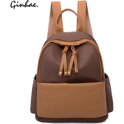 Vintage Oxford Rucksacks Travel Large Capacity School Bag Women Fashion Panelled Backpack Girls Daily Shoulder Bag Mochila