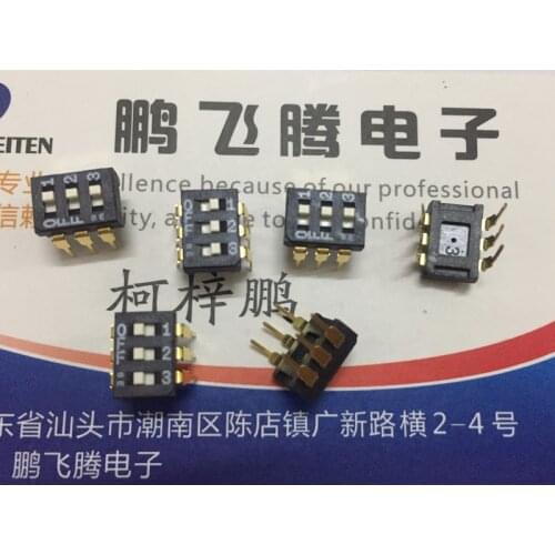 Original new 100% DSS803C dial switch 3-bit piano type flat dial code DIP 2.54MM