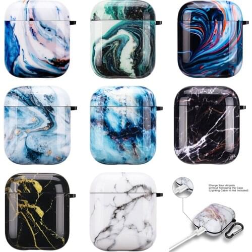 Suitable for AirPods Pro 2 1 box colorful marble cute soft TPU Bluetooth wireless earphone charging bag box cover earphone cover