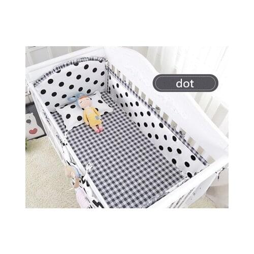 6/9PCS Dot baby crib bedclothes Baby Room Decor Protection cot nursery bedding Crib Newborn Baby Bed Linens room decoration