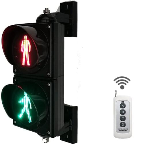 Remote control 4 inches 100mm LED Traffic Light Pedestrian Traffic Signal Light Red Green Man Signals Pedestrians Light Lamp