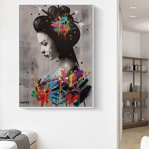 Multicolor Watercolor Sexy Beauty Girl Modern Canvas Painting Scandinavian Posters and Prints Wall Art Picture for Living Room