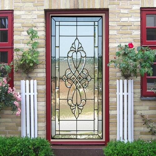 Glass Decoration Imitation Door Decoration Stickers Living Room Bedroom Bathroom Door Window Waterproof PVC Door Sticker