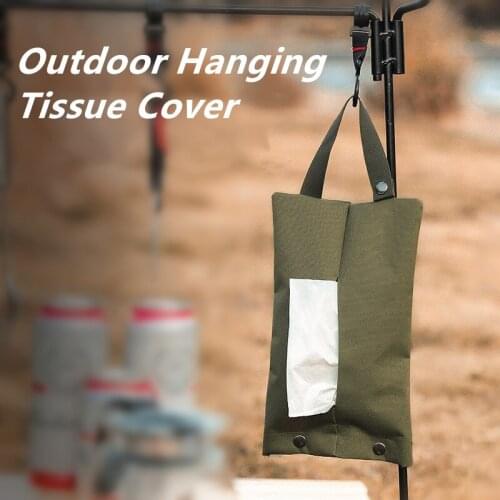 Outdoor Portable Camping Hanging Tissue Bag Cover Picnic Car Napkin Paper Wipes Storage Holder