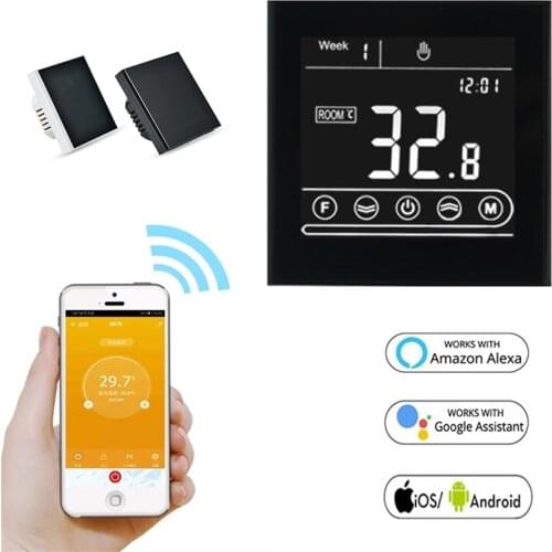 95-240V Tuya WiFi Smart Thermostat, Electric Floor Heating Water/Gas Boiler Temperature Remote Controller For Google Home, Alex
