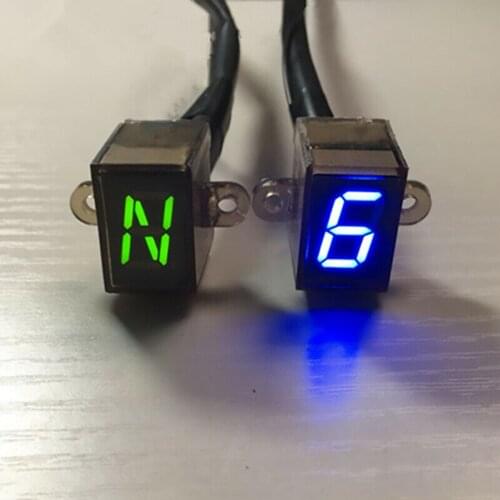 Universal Motorcycle Gear Indicator ​ Blue N-6 Speed Shift Clutch Gauge Accessories High Quality