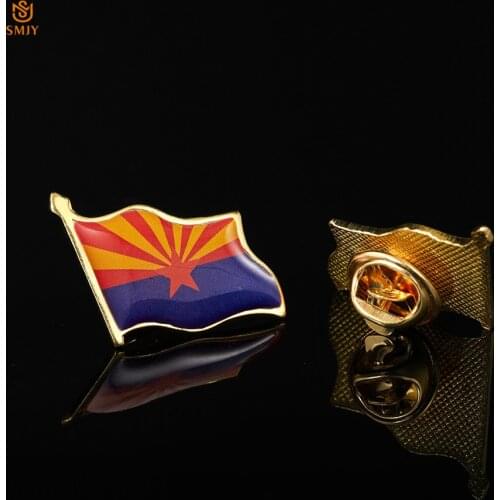 Funny USA State Of Arizona Hard Enamel Pin Fashion Metal Lapel Pin American Patriotism Pride Safe Badge Brooch Unique Gift