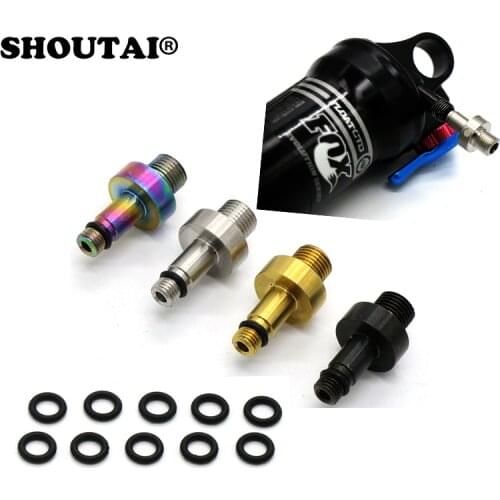 AIREDS Bike Titanium Alloy Rear Shock Air Valve Adapter For RockShox MTB Monarch Bicycle Tool DT IFP pumping Tool 4 colors