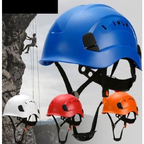 Climbing Safety Helmet Head Protection Work ABS Anti-Impact Shell Adjustable Breathing Vents Outdoors Sports Construction