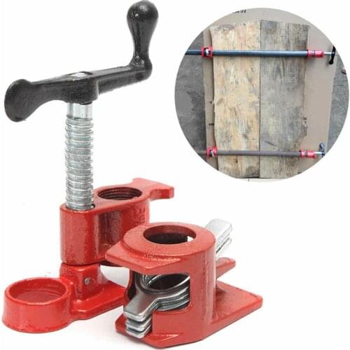 1/2" Cast Iron Heavy Wood Gluing Pipe Clamp Clip Set Woodworking Carpenter Tool JA55