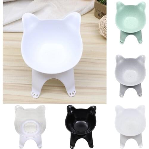 1pcs Pet Bowl Lovely Cat Head Decor Non-slip Cat Food Bowl Dog Water Bowl for Kitten