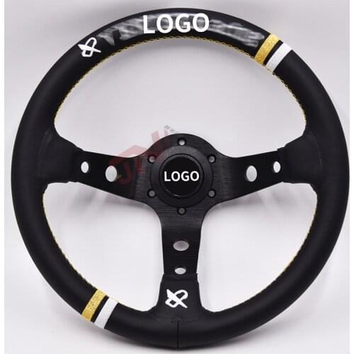 13inch 330mm JDM Deep Dish Universal Game with Horn Button Steering Wheel