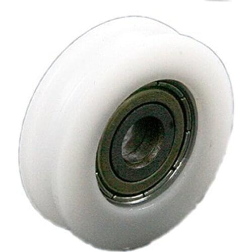 4Pcs 5*24*7mm U Groove Nylon Flexible Ball Bearings Wheels Roller for Furniture