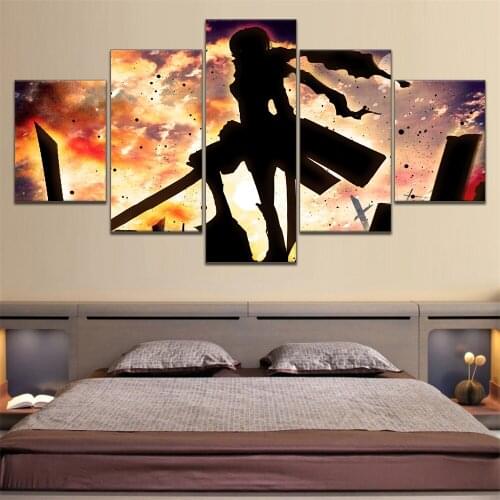 Attack on Titan Anime Painting Wall Mikasa Japanese Anime Home Decor Painting Posters Wall Decor Home Room Art Painting