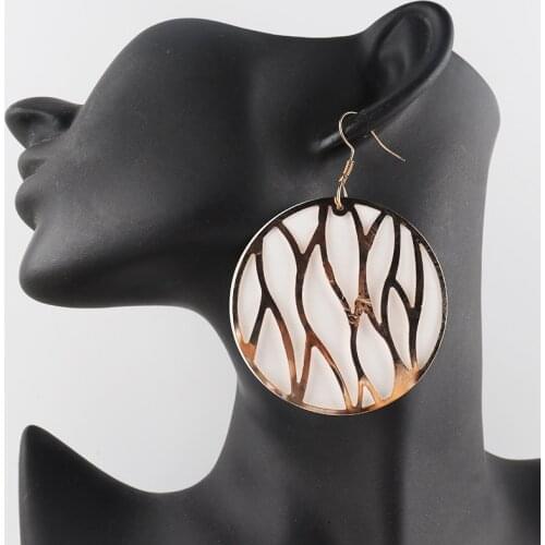 Free shipping!2022 Vintage Elegant Wood Dangle Earrings For Women Fashion Bohemian Geometric Hollow Drop Earring Jewelr