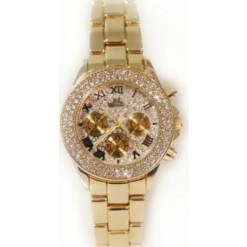 New Top brand BS watch women luxury dress full steel watches fashion casual Ladies quartz watch silver gold Female table clock