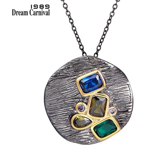 DreamCarnival1989 New Delicate Feminine Pendant Necklace for Women All Shapes Color Cubic-Zircon Party Must Have Jewelry WP6675