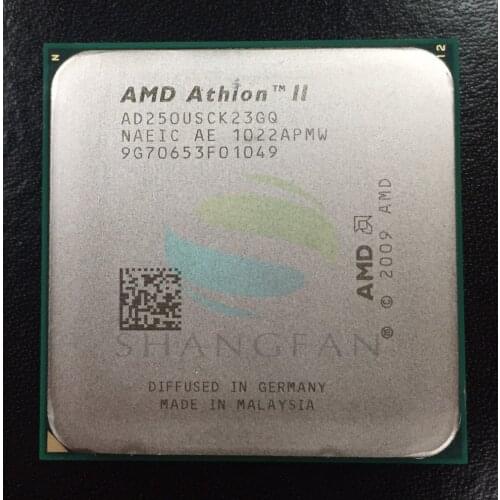 AMD Athlon X2 250u 1.6GHz Dual-Core CPU Processor AD250USCK23GQ 25W Socket AM3 938pin
