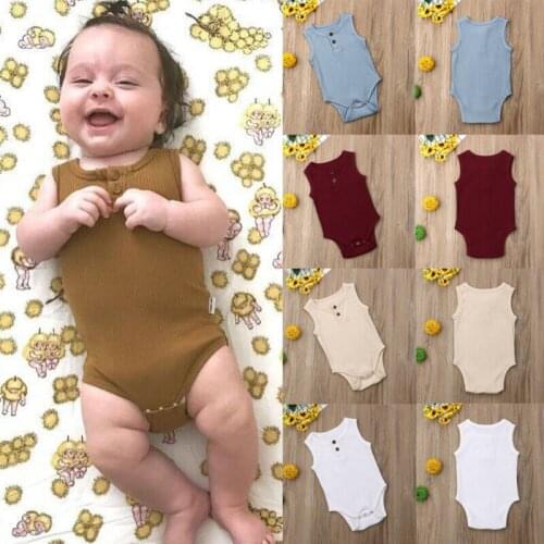 Hirigin Newborn Baby Girl Cotton Jumpsuit Outfit Summer Clothes