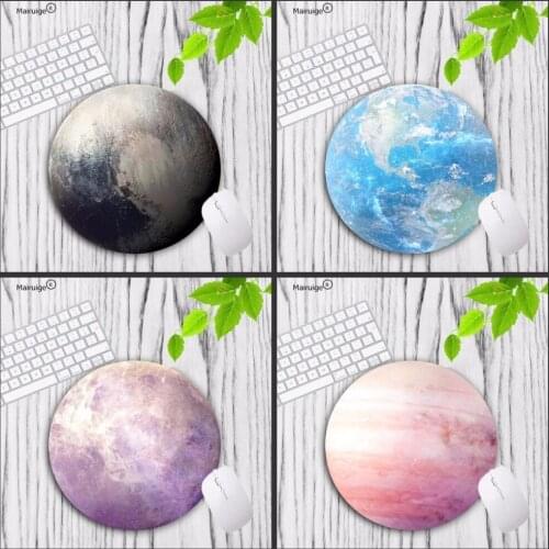 Mairuige Planet Series PC Mat Round Gaming Mouse Pad New Style Earth/Venus/Rainbow moon/Black moon 20X20CM 22X22CM Mousepad