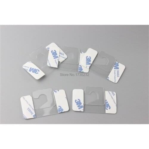 Shop supermarket shelf display hook retail merchandise box holder hangers PET PVC peghook strong adhesive tape