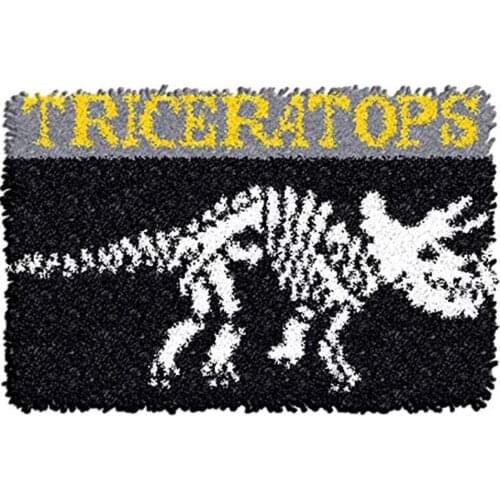 Latch Hook Kits for Adults and Kids with Printed Dinosaur Pattern Relaxing Fun Hobby Kit Including Hooks Gift for boy