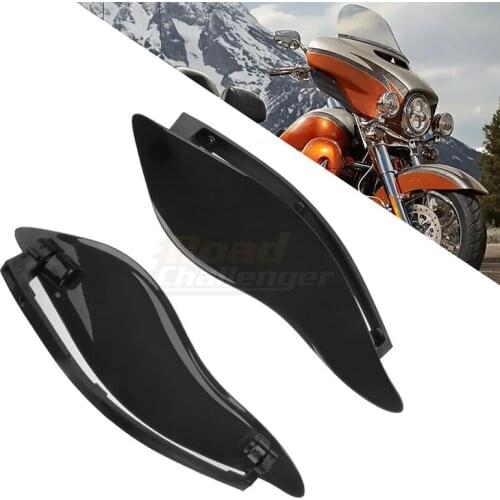 Motorcycle Adjustable Side Wing Windshield Black Air Deflector For Harley Touring Ultra Limited Electra Street Glide 2014-2020