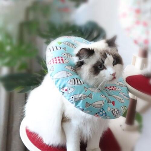 Elizabeth Circle Cat Anti-bite Collar Soft Headgear Cat Dog Pet Sterilization Shame Circle Cotton Collar Pet