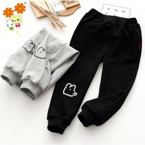 2 3 4 5 6 7 Years Toddler Girls Pants Elastic Waist Cotton Trousers Kids Pants 2020 Spring Autumn Children Girls Harem Pants New