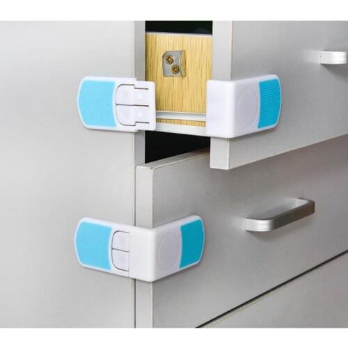 Plastic Baby Safety Locks Protection From Children In Cabinets Boxes Lock Drawer Door Cabinet Right Angle Corner Lock