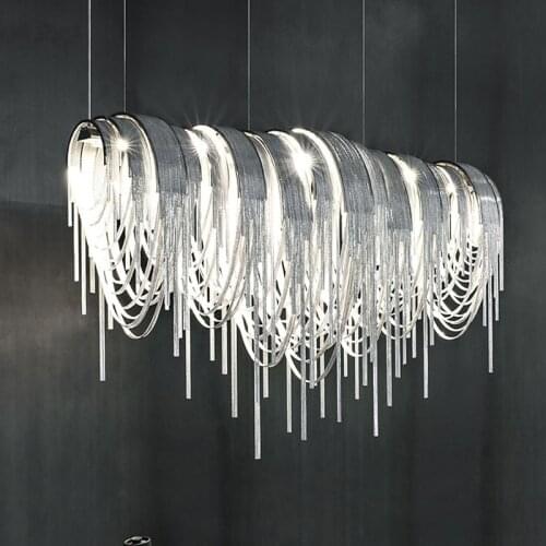 Nordic Post-modern Personality Chandelier Lighting Living Room Dining Room Chandelier Model Creative Tassel Art led Hanging Lamp