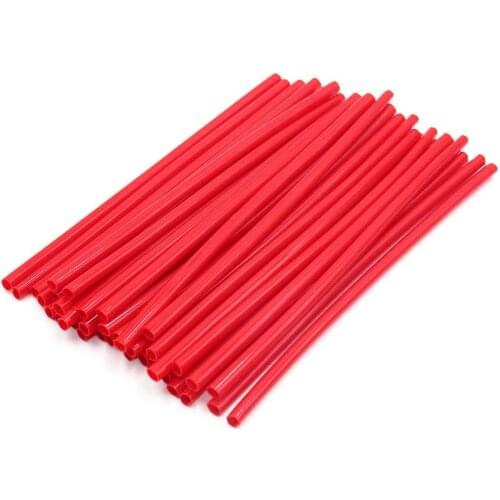 Uxcell 36Pcs 17cm Length Red Wheel Rim Spoke Tube Reflector Reflective Strips for Motorcycle
