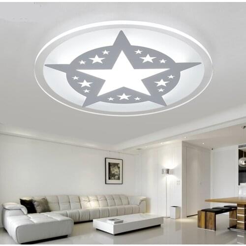 Led ultra thin round star moon ceiling light simple modern childrens room lighting fashion cartoon ceiling lamp LO72711