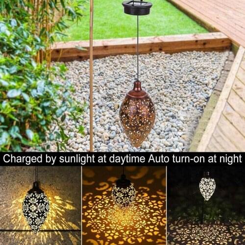 NEW Waterproof Solar Garden Light LED Lantern Hanging Outdoor Solar Lamp Solar Garden Light Garden Decoration Solar Powered Lamp