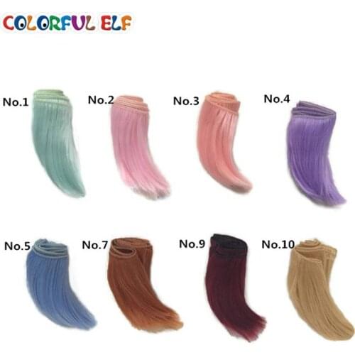 1pcs 10*100cm Wig BJD Doll Accessories Dolls DIY Wig Hair 21 colors can choose mixcolor