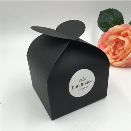 12pcs/lot Natural Kraft paper gift box For Biscuits Handmade Soap Wedding Party Souvenir Paper Box Birthday Party 8*8*8.5cm