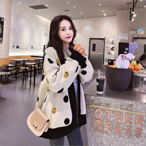 2021 Spring New Style Early Spring Women Sweater Coat Cardigan Women Spring And Autumn Loose Korean Sweater