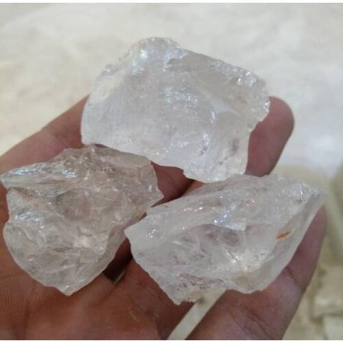 3pcs Natural white Crystal Rough Raw Stone Rock Specimen Brazil