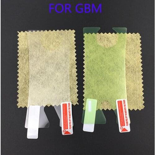 50Sets For GBM Protective Film For Gameboy Micro Clear Screen Protector Cover Plus Clean Cloth