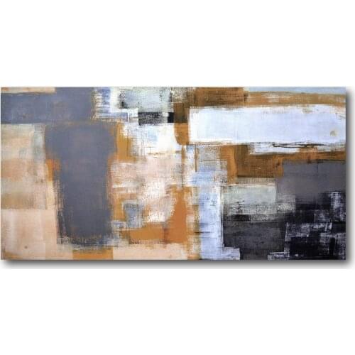 Abstract Grey Oil Paintings Canvas Wall Art Painted by Hand Abstract Art for Living Room Wall Décor Muzagroo Art