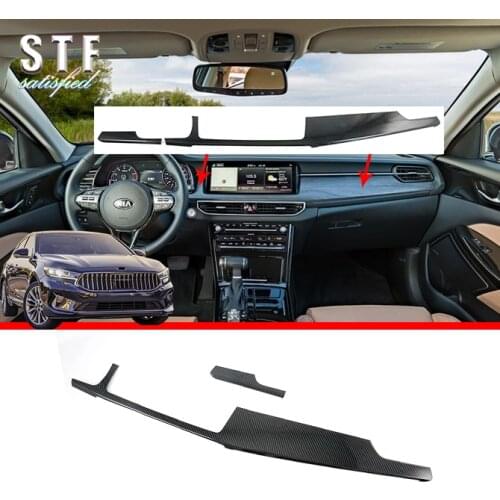 Carbon Fiber Style Interior Accessories Center Control Molding Around Bezel Trim For Kia K7 Cadenza 2019 2020