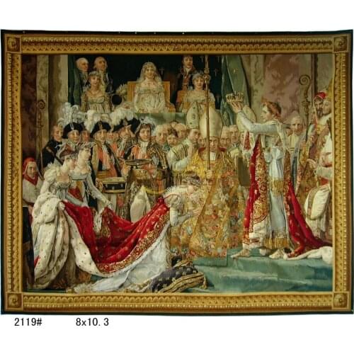 Antique French Aubusson Husbandry Agrarian Pastoral Scene Tapestry Panel Runner Scarf Dorm