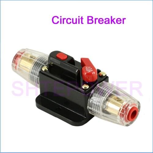 12V 24V 20A 30A 40A 50A 60A 80A 100A Auto Car Bike Stereo Audio Solar Energy Circuit Breaker Reset Fuse Inverter Home Solar Use