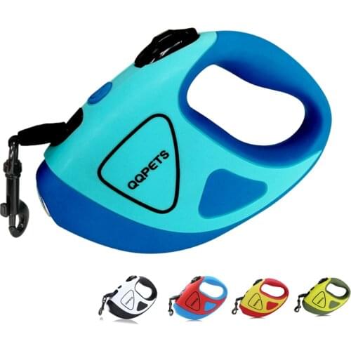 Automatic Retractable Dog Leash for Dog Walking with Nylon Belt and Solid ABS Material and LED Light
