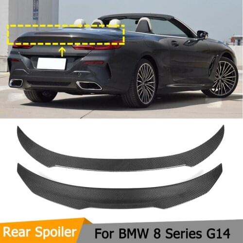 Car Rear Trunk Spoiler Wing for BMW 8 Series G14 Convertible 2 Door 2018 - 2021 Carbon Fiber Rear Trunk Boot Lip Wing Spoiler