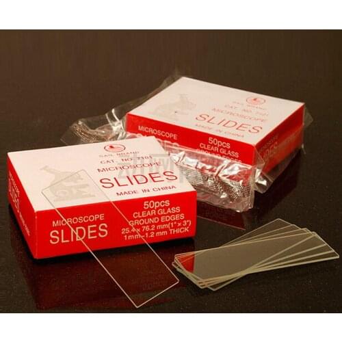 Free Shipping Microscope Slides 50pcs and 24*50mm Cover Glass Slips 100pcs 1set