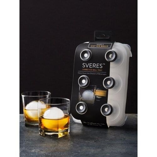 Whiskey Ice Mould Ball Ice Tray Silicone Mold Square Ice Cube Box Ice Maker Household Large for Home and Kitchen