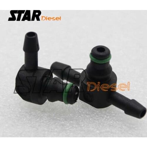 L Type Return Oil Backflow Diesel Fuel Injector Plastic 3 Two-way Joint Pipe 50pcs/LOT S0538 for BOSCH Series