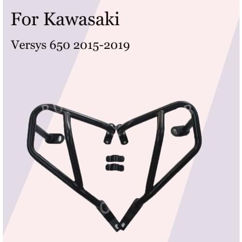 A set Artudatech Crash Bar Upper Lower Engine Guard Bumper for Kawasaki Versys 650 2015-2019 Guards Crash Bars Motor Parts