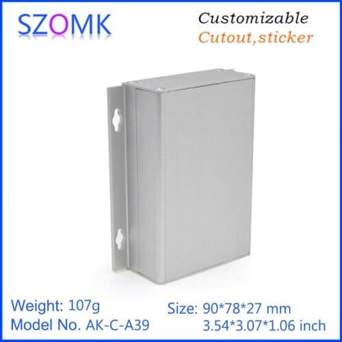 4 pcs, 27*78*90mm customizable aluminum pcb housing control enclosure szomk electronics aluminum extruded profile junction box